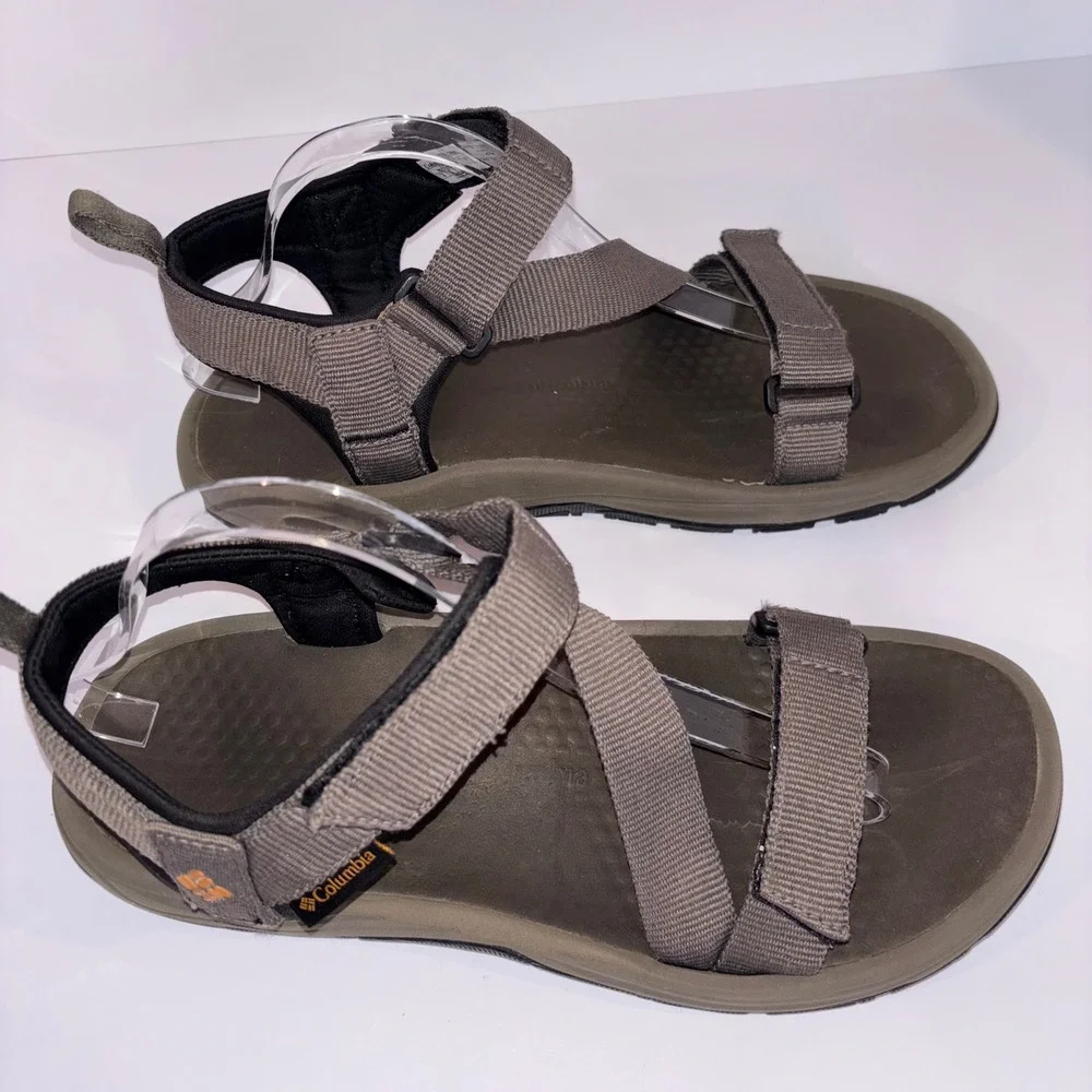 Columbia Men's Size 10 Tech‎ Sandal Adjustable Strap Brown Outdoor Water Sandals